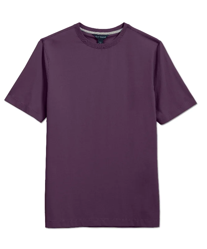 Smart Layering Pima Cotton Short Sleeve Crew Tee, Grape