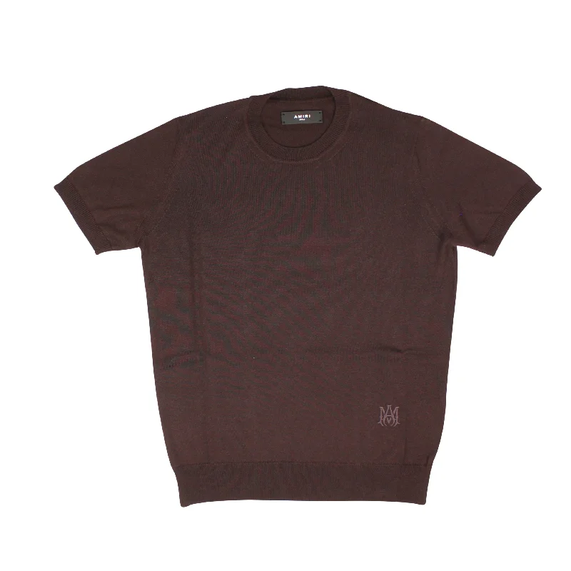 Classic Neutrals Amiri Ma Embroidered Tee - Brown