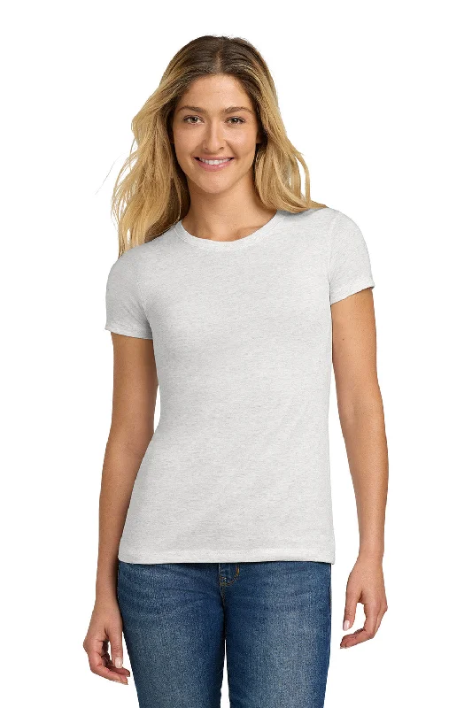 Relaxed Denim Next Level Womens Jersey Short Sleeve Crewneck T-Shirt - Heather White