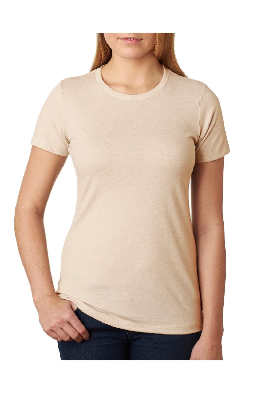 Sporty Essentials Next Level Womens CVC Jersey Short Sleeve Crewneck T-Shirt - Cream - Closeout