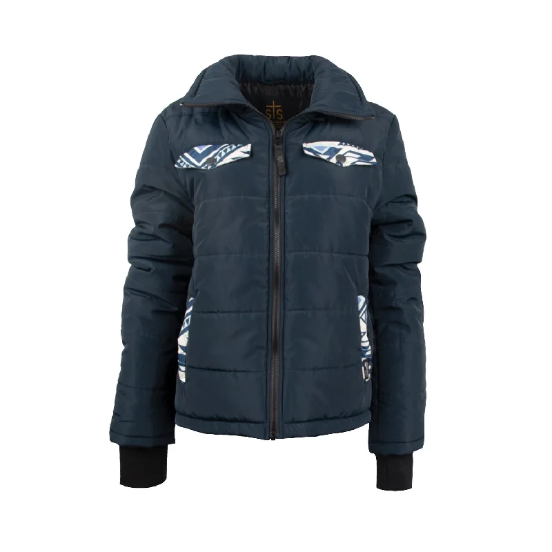 Tailored Modern STS Ranchwear Womens Crazy Jane Navy 100% Polyester Softshell Jacket Tailored Modern STS Ranchwear Womens Crazy Jane Navy 100% Polyester Softshell Jacket
