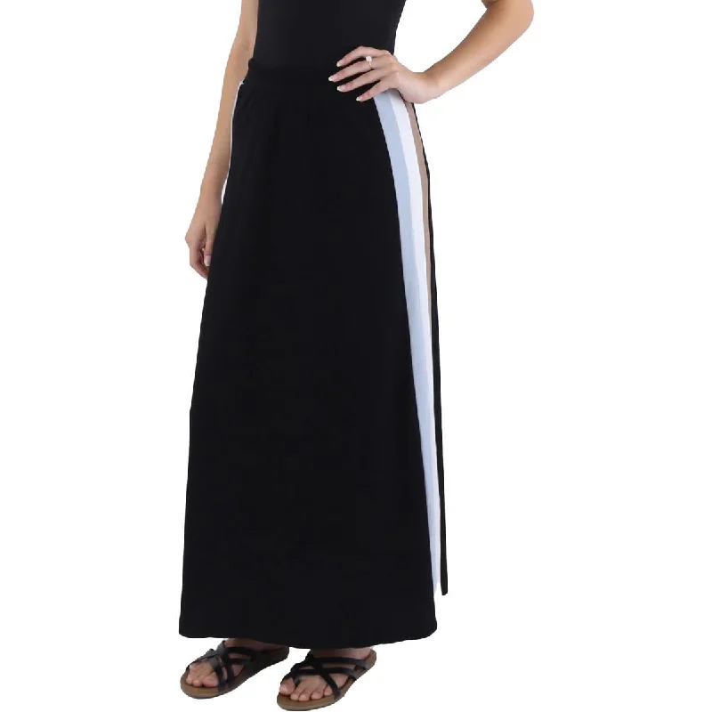 Soft Layers YAL New York Womens Below Knee Stretch Midi Skirt