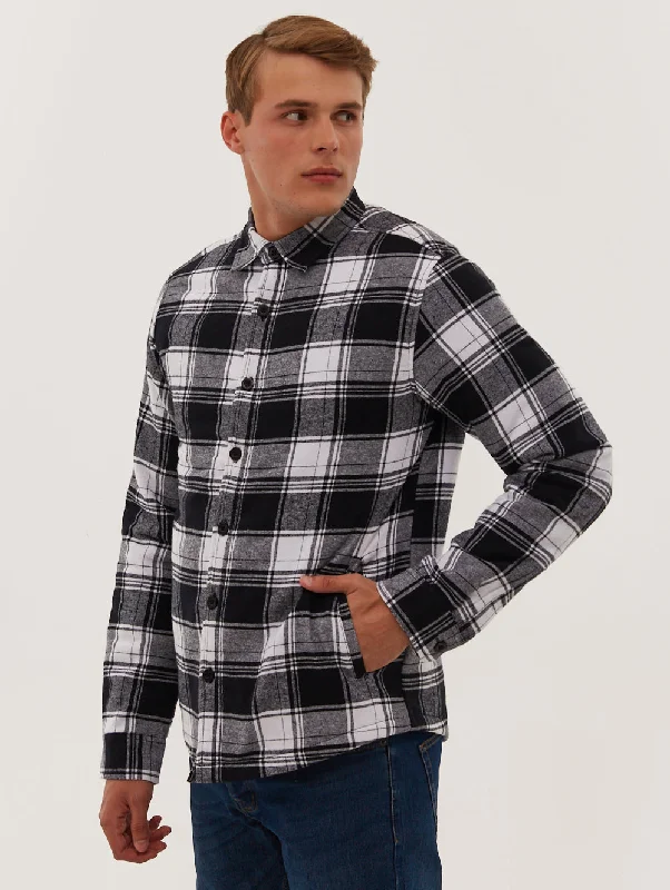 Soft Monochrome Montell Flannel Check Shirt