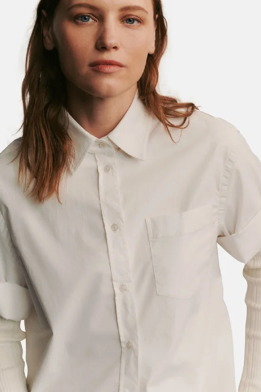 Elegant Prints Bad Habit Shirt In Stretch Cotton Poplin White