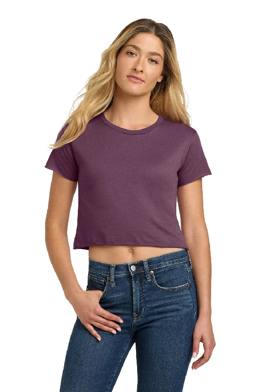 Chic Casualwear Next Level Womens Festival Cali Crop Short Sleeve Crewneck T-Shirt - Shiraz