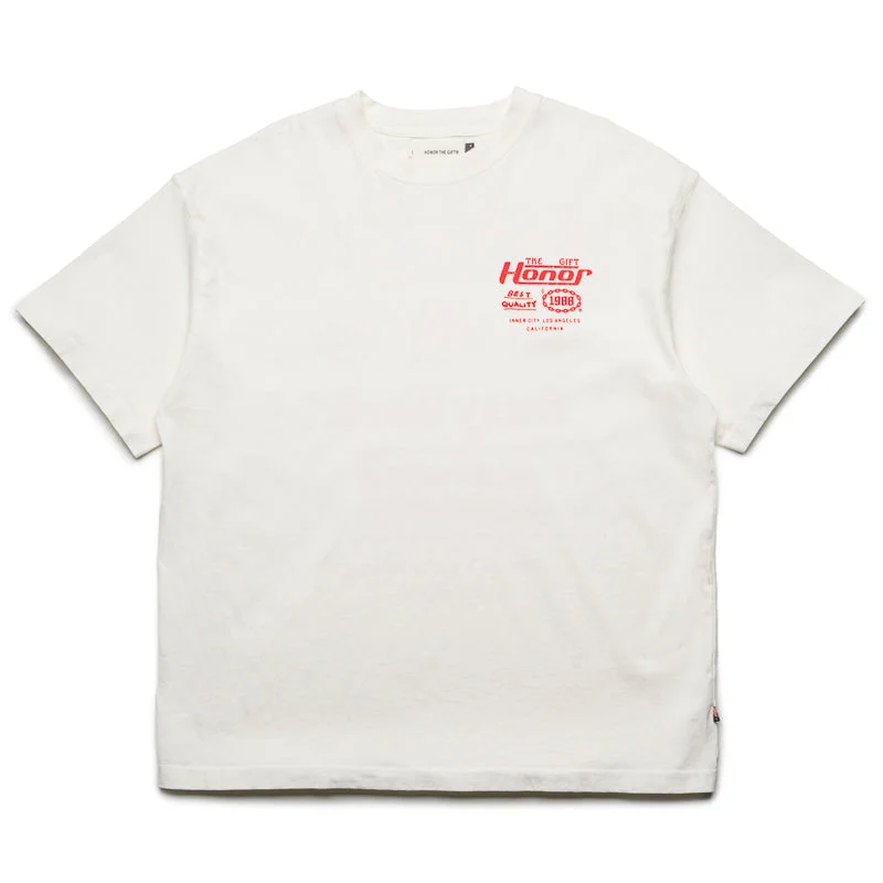 Minimalist Patterns Honor The Gift Busy Work Tee - White