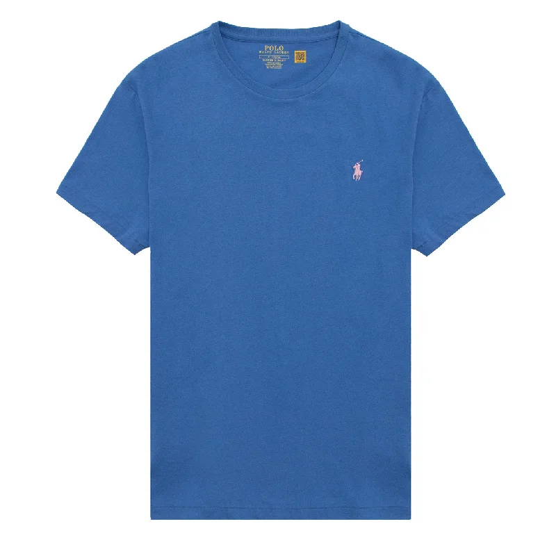 Relaxed Modern Polo Ralph Lauren Custom Slim Crewneck T-Shirt New England Blue