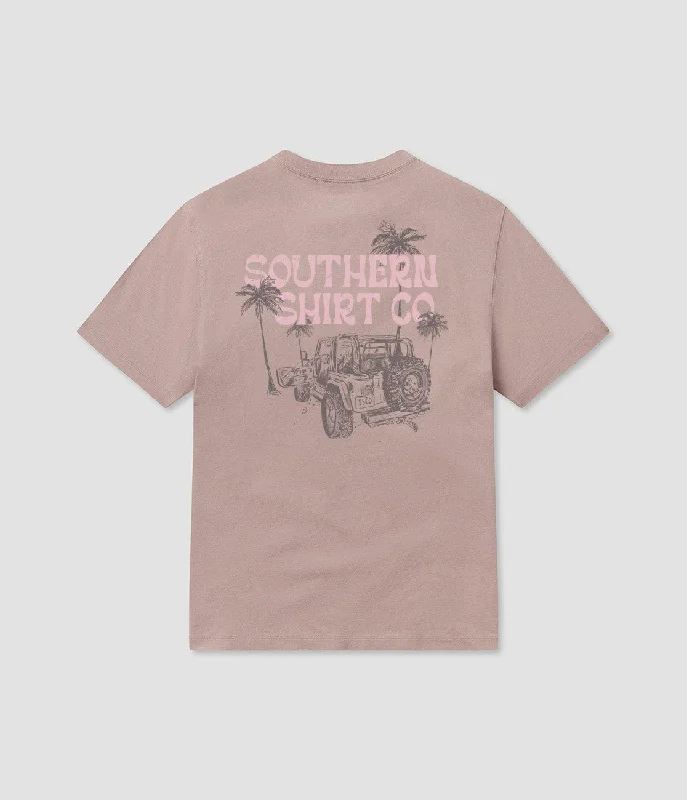 Relaxed Prints Look Sunset Drive Tee SS - Mauve Shadows