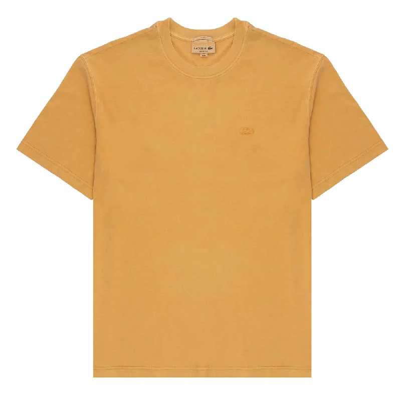 Rugged Fit Lacoste Eco Dye T-Shirt Golden Haze