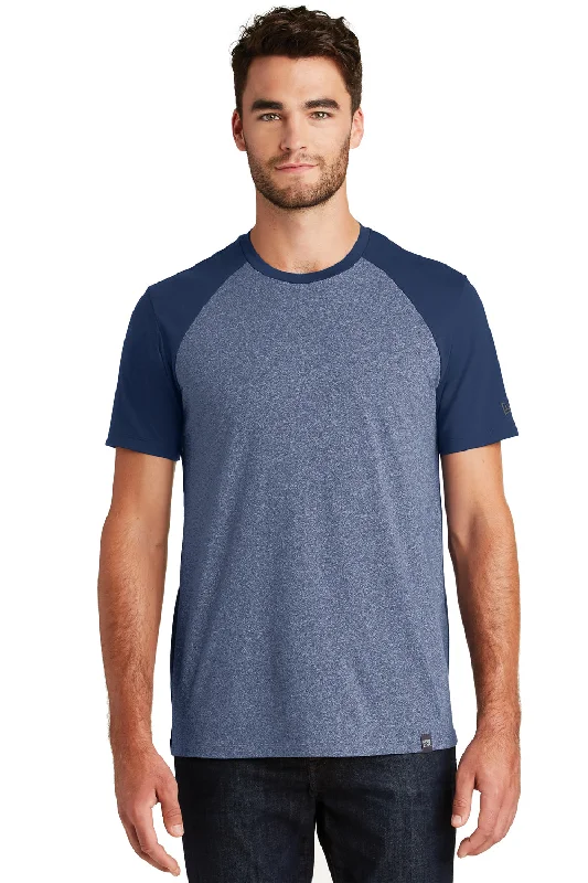 Classic Weekend New Era Mens Heritage Short Sleeve Crewneck T-Shirt - Dark Royal Blue/Royal Blue Twist