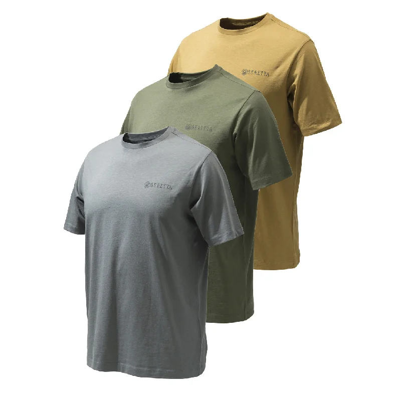 Contemporary Outfit Beretta Set of 3 Corporate T-Shirts Coyote / Smoked Pearl / Green