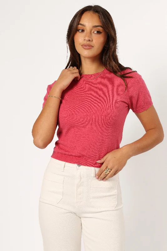 Modern Outdoor Shannon Bow Top - Fuchsia