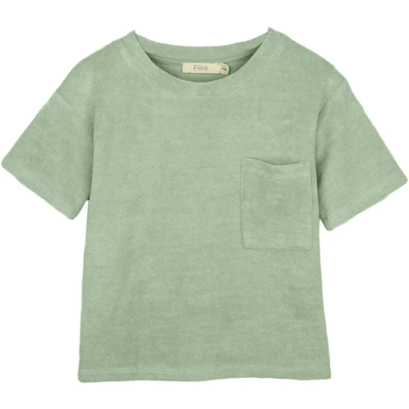 Chic Simplicity Fliink Dusty Green Teddy T-Shirt