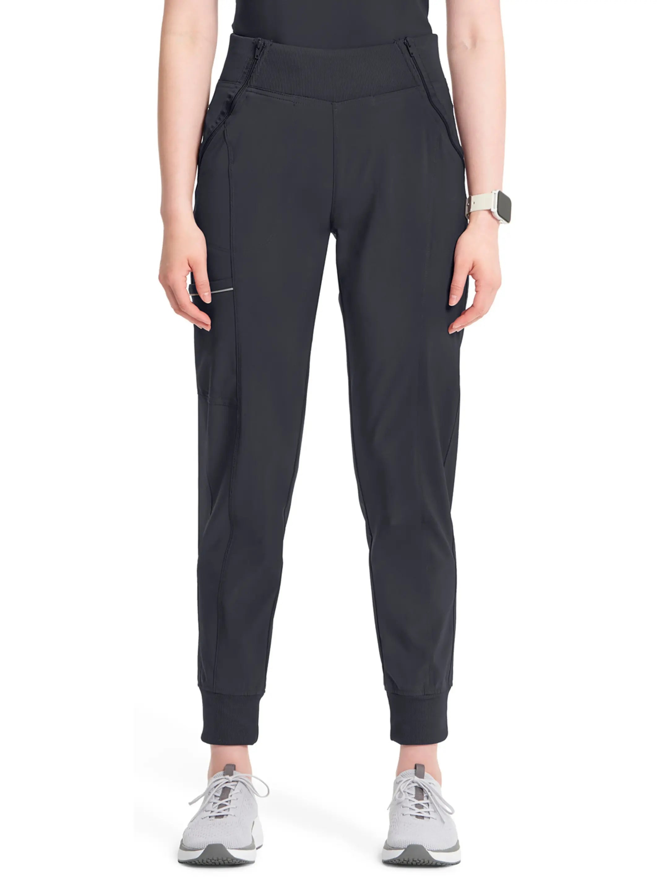 Tailored Street Infinity Women's Mid Rise Tapered Jogger Scrub Pant | Pewter