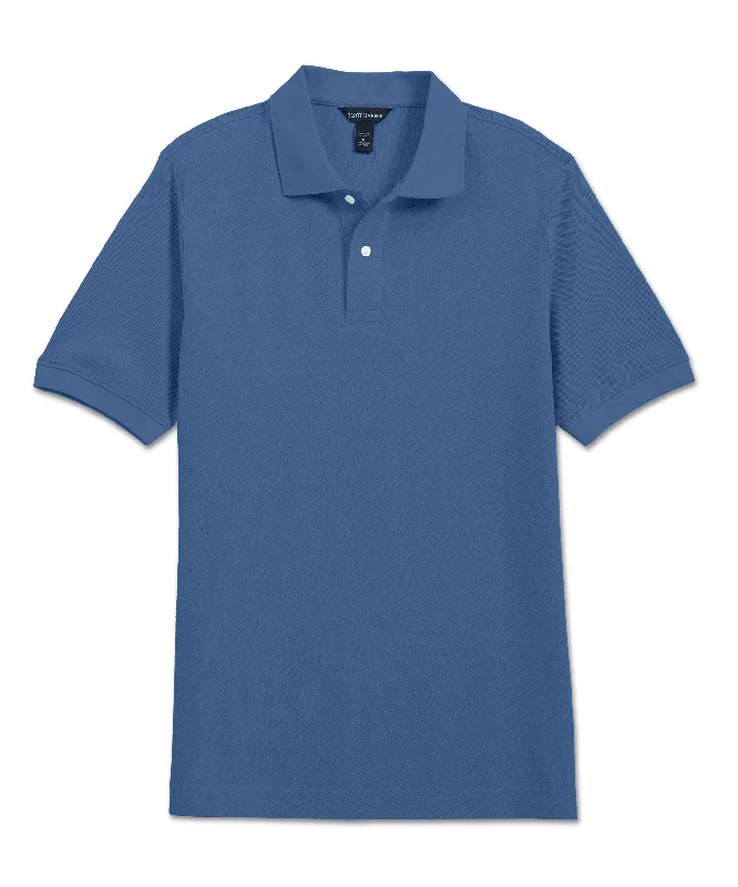 Tailored Modern Pima Pique Polo, Country Blue