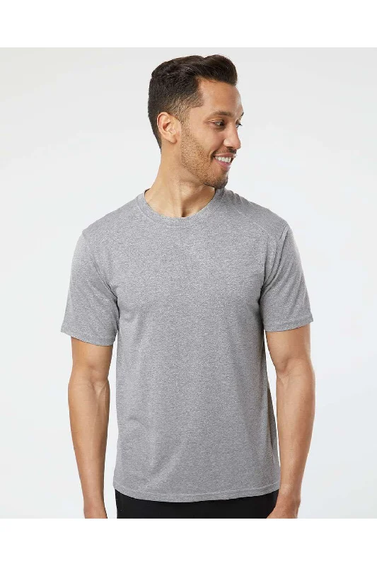 Tailored Utility Paragon Mens Islander Performance Moisture Wicking Short Sleeve Crewneck T-Shirt - Heather Grey