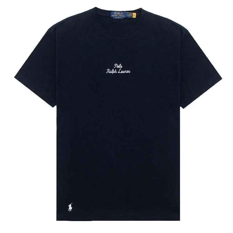 Soft Casual Polo Ralph Lauren Classic Fit Script Logo T-Shirt Aviator Navy