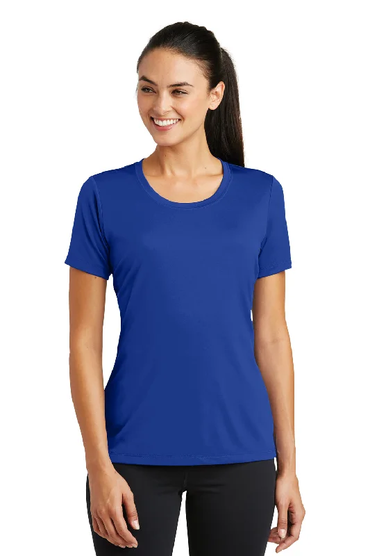 Cozy Streetwear Sport-Tek Womens Tough Moisture Wicking Short Sleeve Crewneck T-Shirt - True Royal Blue - Closeout