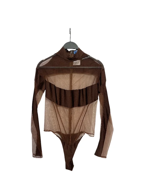 Chic Simplicity MUGLER/H&M/LS Shirt/40/Polyester/BRW/LS MESH BODYSUIT