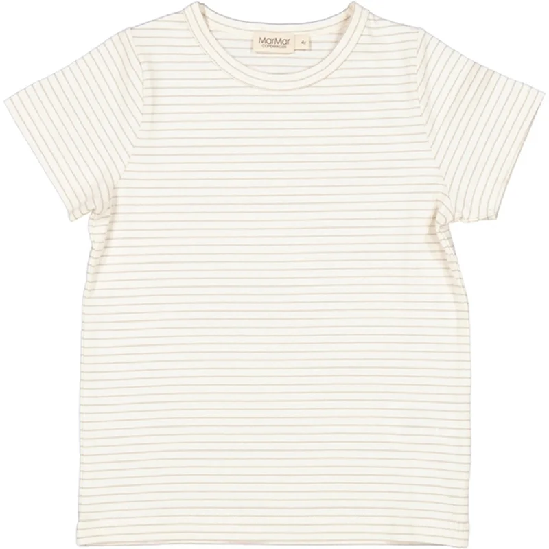 Relaxed Monochrome Look MarMar White Sage Stripe Tago T-shirt