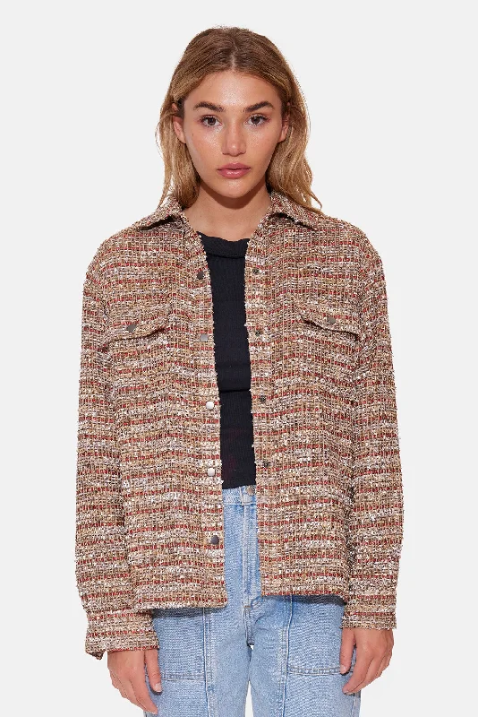 Smart Urban Coco Tweed Overshirt Desert Multi