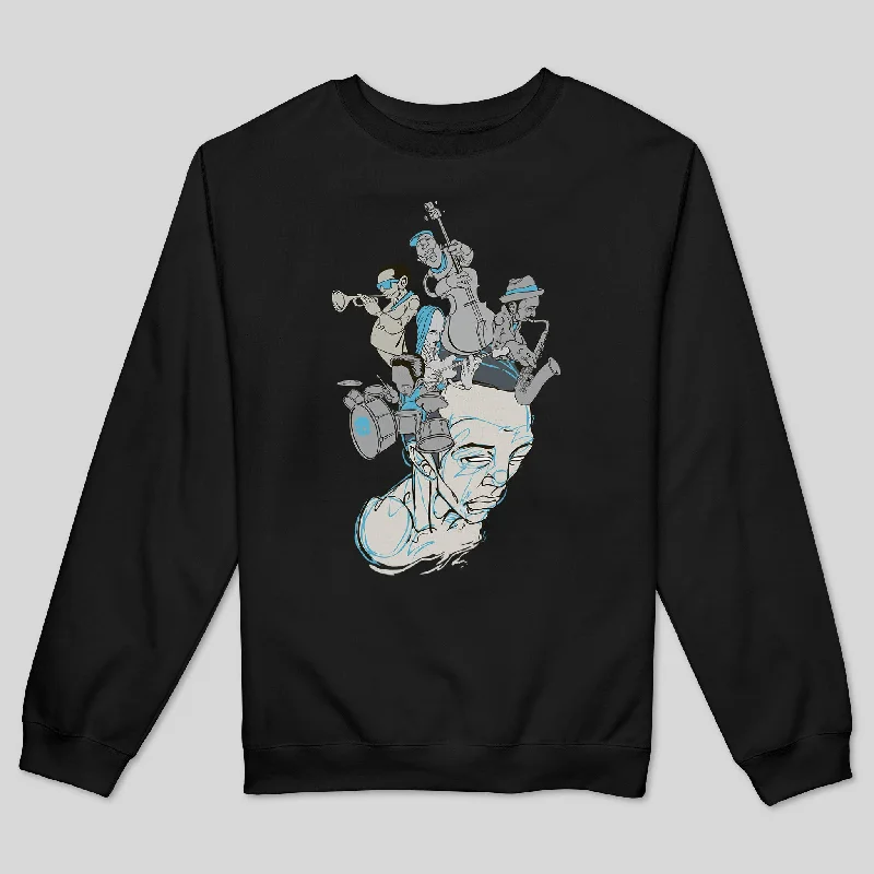 Stylish Monochrome MUSIC HEADS MEN'S SWEATSHIRT