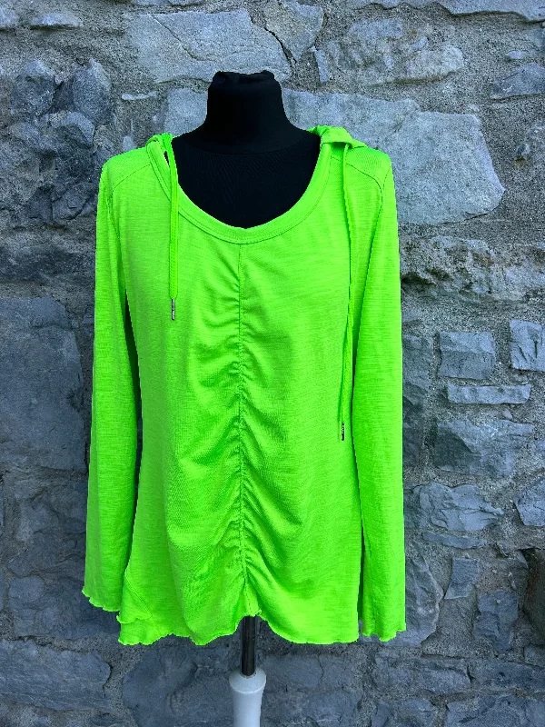 Contemporary Basics Neon green hoodie uk 14