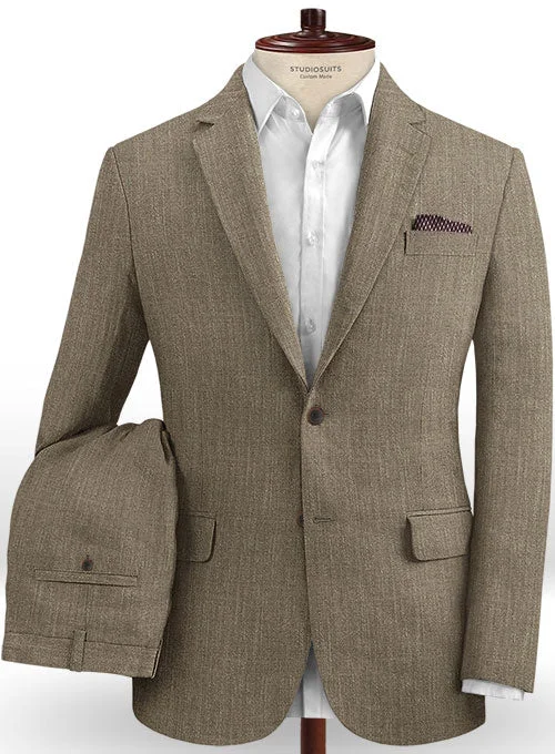 Stylish Tailoring Solbiati Linen Wool Silk Osso Suit