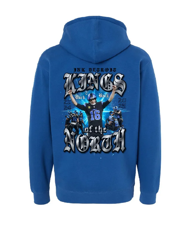 Simplified Streetwear Ink Detroit - Kings of the North Premium Heavyweight Hoodie - Blue