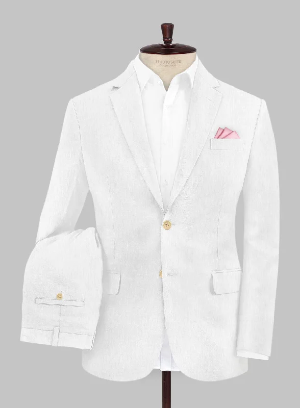 High-Fashion Basics Solbiati White Linen Suit