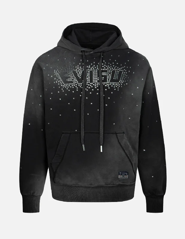 Relaxed Statement Metallic Heat-pressed EVISU Logo Loose Fit Hoodie