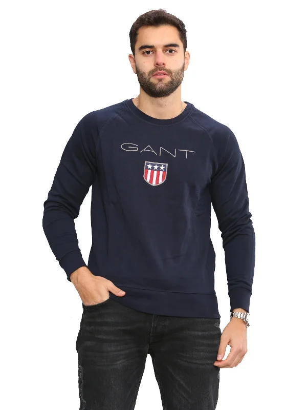 Chic Outerwear Gant Mens Printed Pullover Shield Sweatshirt