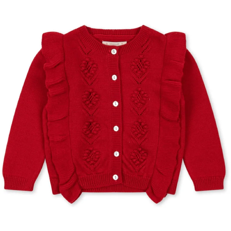 Elevated Classics Konges Sløjd Barbados Cherry Fiol Frill Cardigan