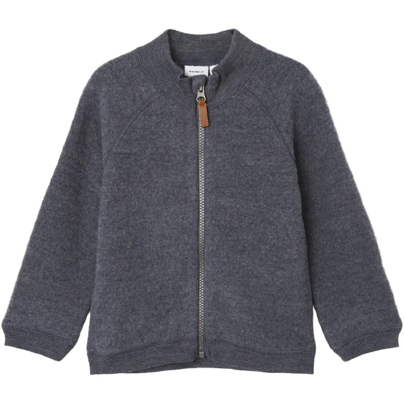 Modern Weekend Name It Ombre Blue Wmino Børstet Uld Cardigan