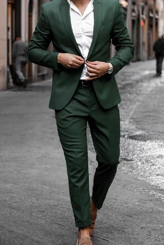 Simplistic Tailoring GREEN FORMAL SUIT  Elegant Fashion Suit Green Two Piece  Wedding Wear Gift  Formal Fashion Suit  Men Green Suit