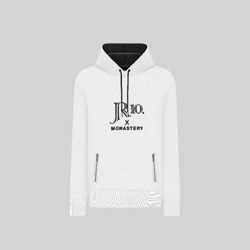 Cozy Layers JR10 WHITE HOODIE