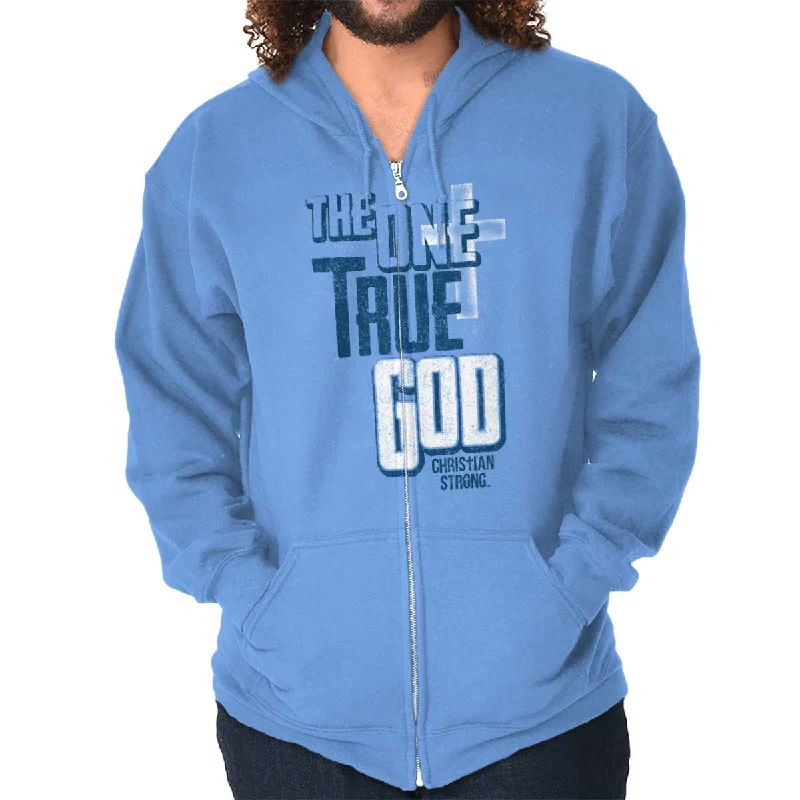 Soft Monochrome One True God Zip Hoodie