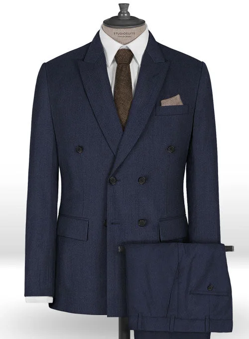 Relaxed Outdoors Napolean Navy Blue Wool Suit