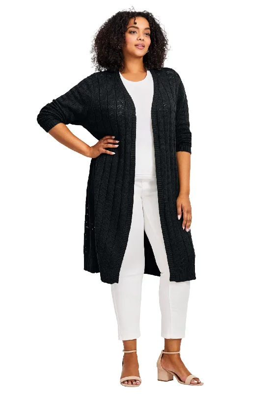 Bold Accessories Pointelle Duster Cardigan