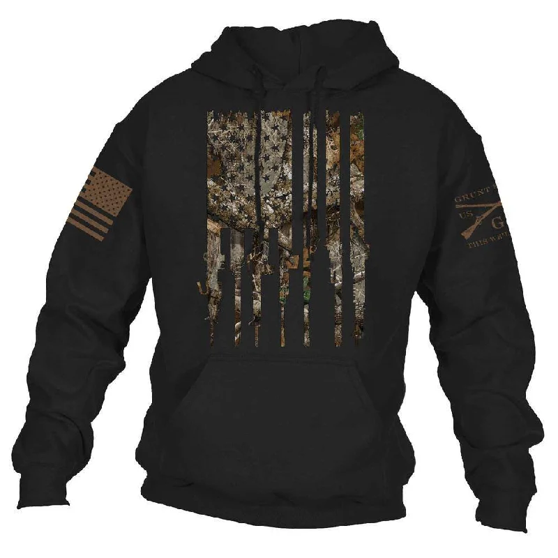 Neutral Patterns Realtree Edge® Rifle Flag Hoodie - Black