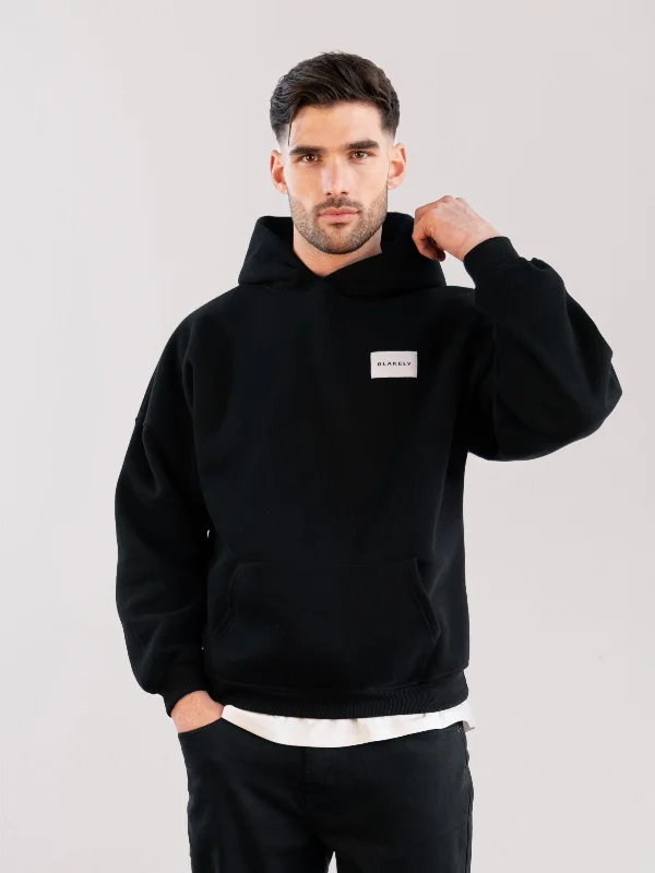 Bold Accessories Label Relaxed Hoodie - Black