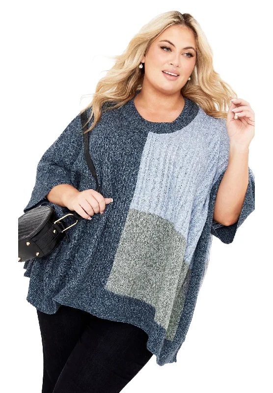 Edgy Streetwear Mia Color Poncho