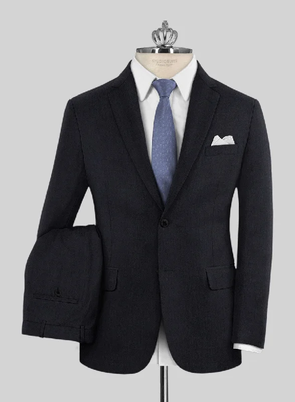 Modern Fitwear Bristol Umino Dark Blue Herringbone Suit