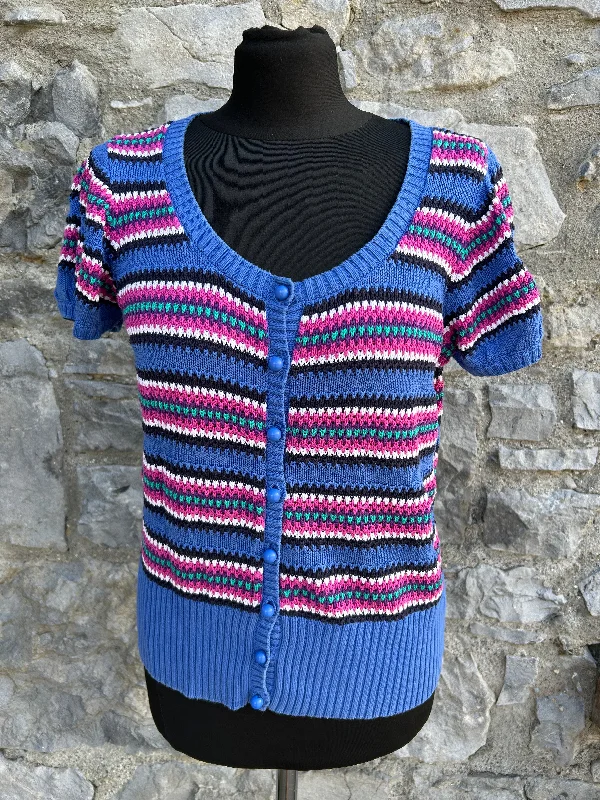 Stylish Tailoring Pink&blue stripy cardigan uk 12