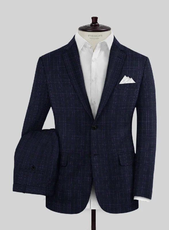 Tailored Modern Noble Maddalena Blue Wool Suit