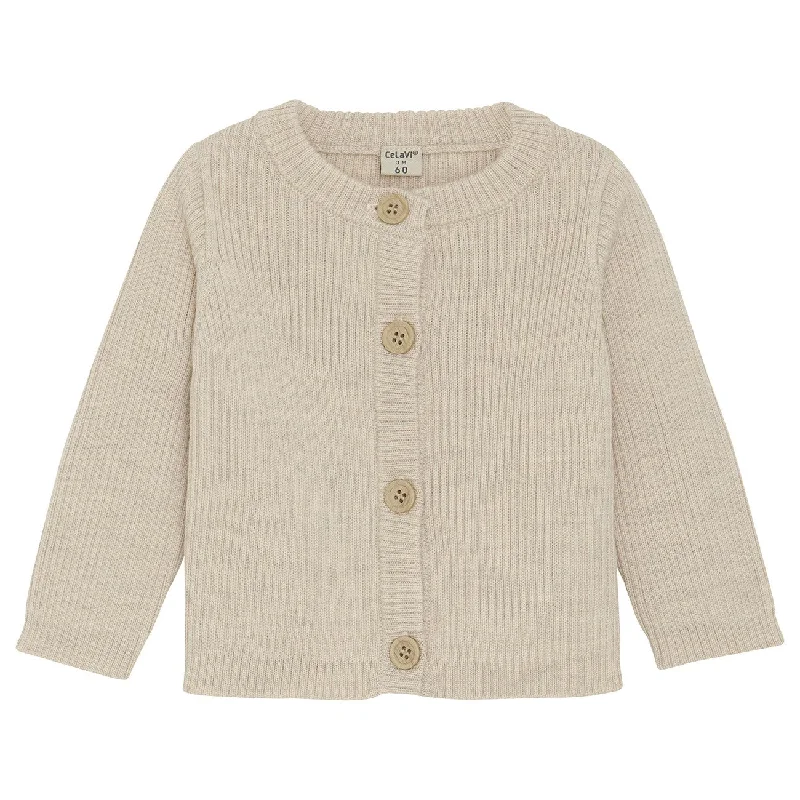 Fashionable Neutrals CeLaVi Dune Melange Cardigan