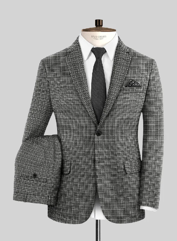 Elevated Monochrome Reda Adame Checks Wool Suit