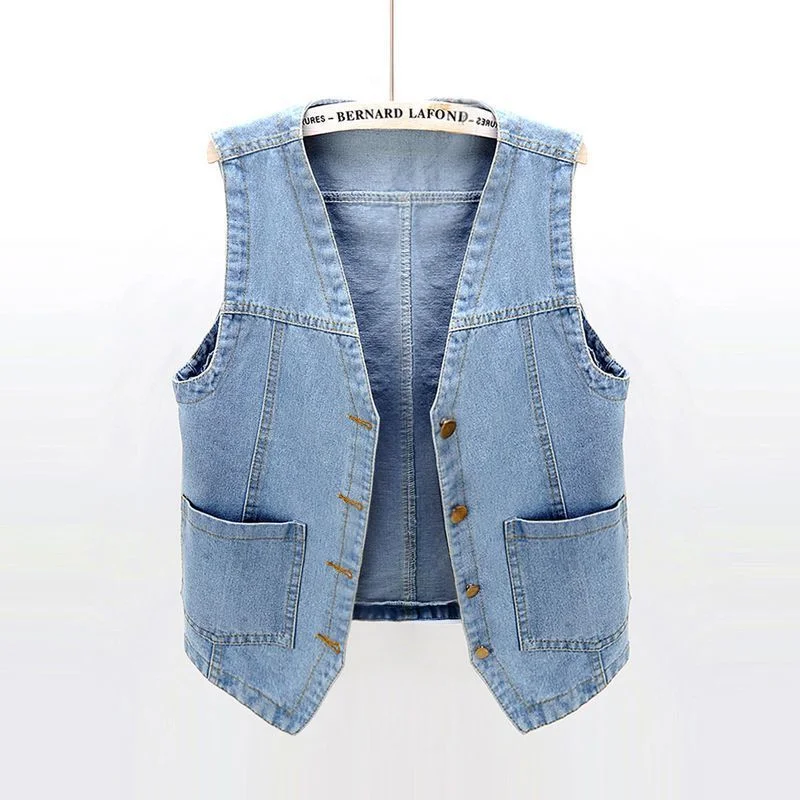 Tailored Pastels Denim Jeans Vest