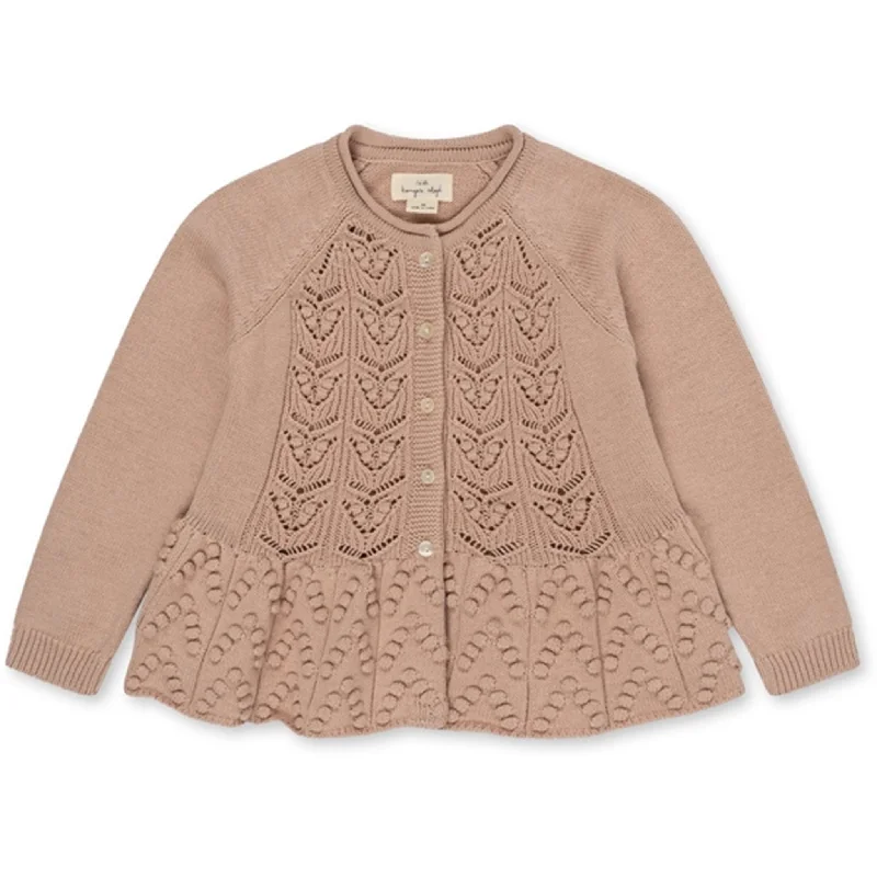 Earthy Minimalism Konges Sløjd Peach Blush Cabby Strik Cardigan