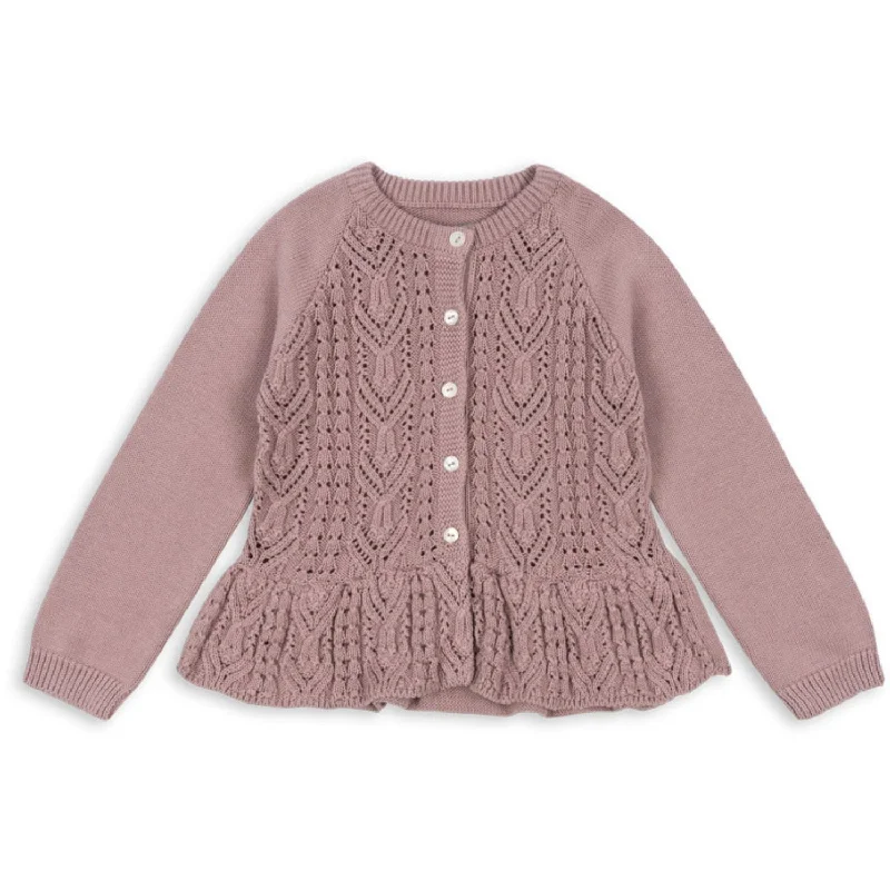 Classic Edge Konges Sløjd Deauville Mauve Cabby Flæse Cardigan GOTS